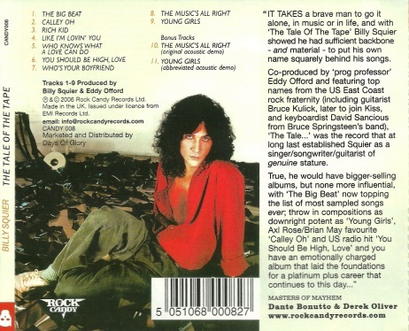 Billy Squier - The Tale Of The Tape (1980) [Reissue 2006] Lossless