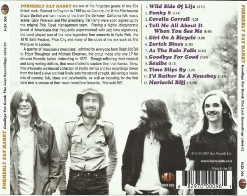 Formerly Fat Harry - Goodbye For Good  The Lost Recordings (1969-72) [Remastered] (2007) Lossless