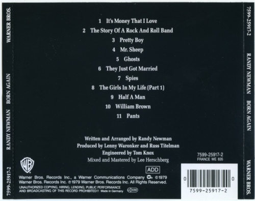 Randy Newman - Born Again (1979) (1989) Lossless