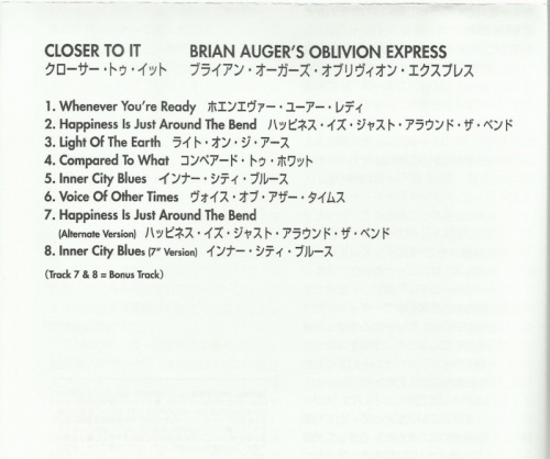 Brian Auger's Oblivion Express - Closer To It (1973) (Japan remaster-2006]Lossless