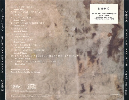 Bonnie Raitt - Nick Of Time (1989) (Lossless + mp3)