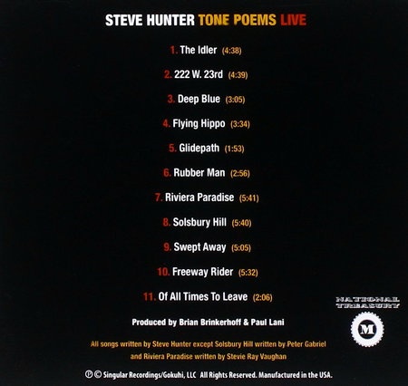 Steve Hunter - Tone Poems Live (2014)