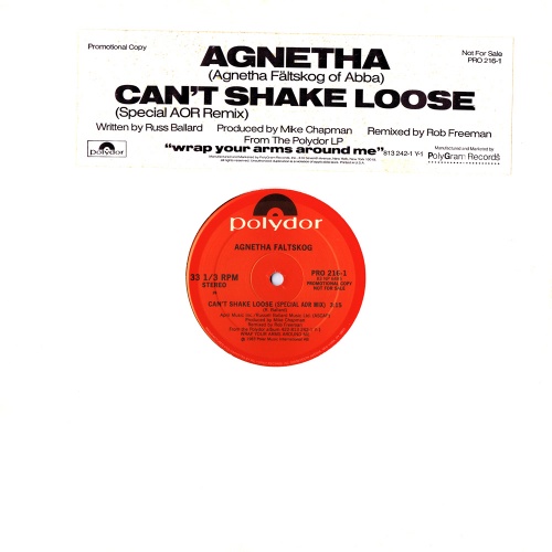 Agnetha F&#228;ltskog  Cant Shake Loose (Special AOR Remix) (US, 12'', Promo) (1983)