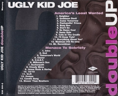 Ugly Kid Joe - America's Least Wanted / Menace To Sobriety (1995) [Double Up Albums] Lossless