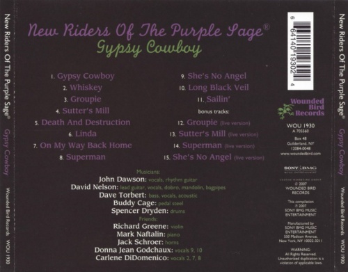 New Riders Of The Purple Sage - Gypsy Cowboy (1972) (2007) Lossless