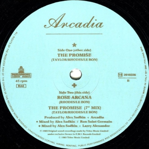 Arcadia - The Promise (Vinyl, 12'') 1985