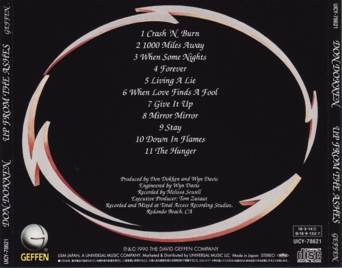 Don Dokken - Up From The Ashes [Japanese Edition] (1990) [2018] (Lossless)