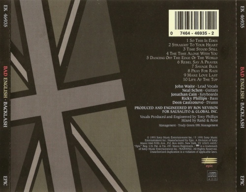 Bad English - Backlash 1991 (Lossless+MP3)