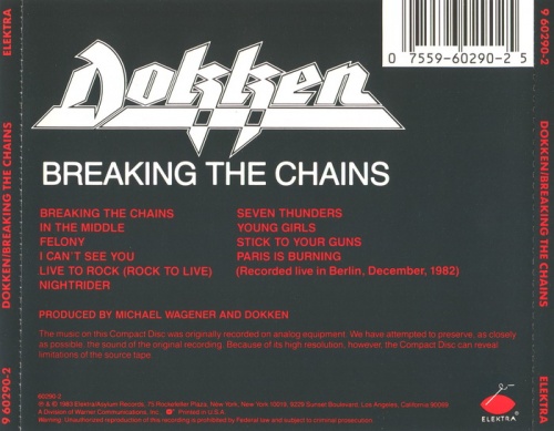 Dokken - Breaking The Chains (1983)