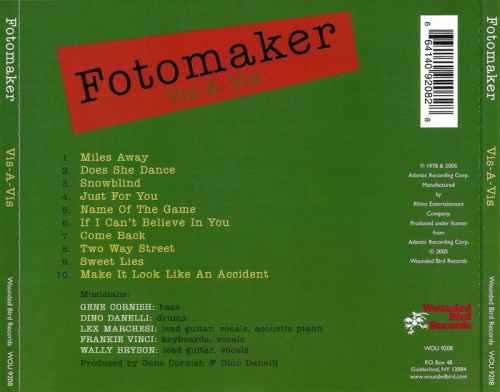 Fotomaker - Vis-A-Vis (1978)