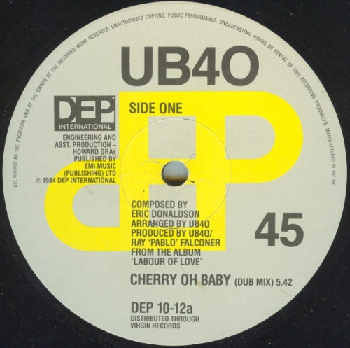 UB40 - Cherry Oh Baby (Dub Mix) (Vinyl, 12'') 1984