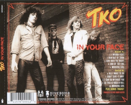 TKO - In Your Face (1984) [Reissue 2016] Lossless