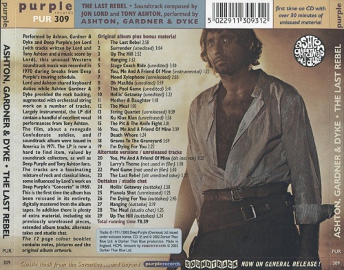 Ashton, Gardner & Dyke - The Last Rebel 1971 [Remastered, 2002] Lossless