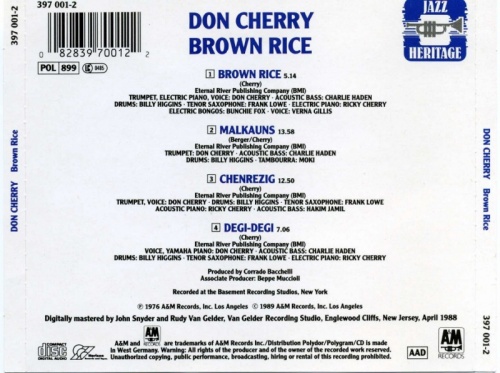 Don Cherry - Brown Rice 1976/1989 Lossless