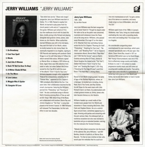 Jerry Williams - Jerry Williams (1972) (korean remaster) [2010] Lossless