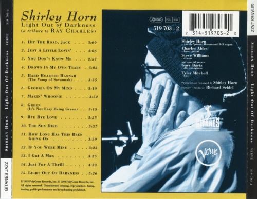 Shirley Horn - Light Out Of Darkness (A Tribute To Ray Charles) 1993