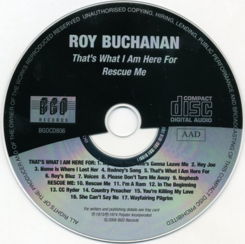 Roy Buchanan - That's What I Am Here For / Rescue Me (1973-74) (Remastered, 2008) lossless