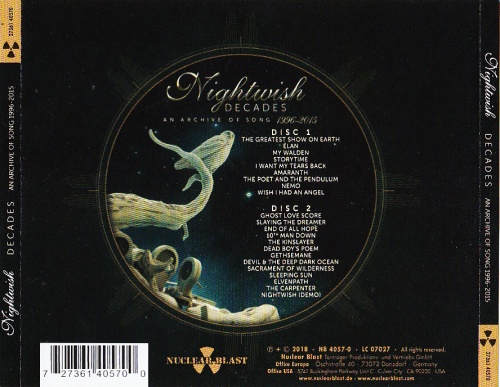 Nightwish - Decades: An Archive Of Song 1996-2015 (Compilation) (2CD) 2018  (WAV - Lossless)