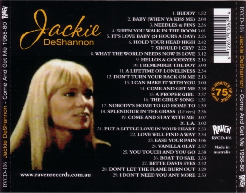 Jackie DeShannon - Come And Get Me: Best Of... 1958-1980 (2000) Lossless