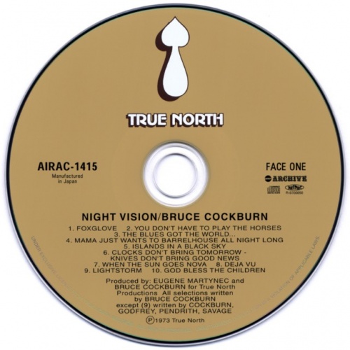 Bruce Cockburn - Night Vision (1973) Japan Mini-LP (2007) Lossless