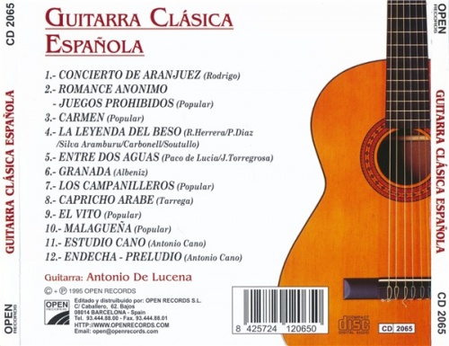 Antonio De Lucena - Guitarra Clasica Espanola (1995) (Lossless + mp3)