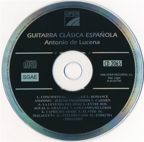 Antonio De Lucena - Guitarra Clasica Espanola (1995) (Lossless + mp3)