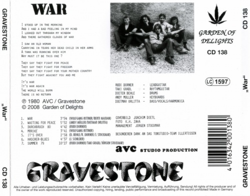 Gravestone - War (1980) (2008) lossless