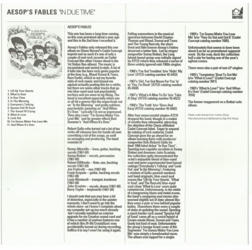 Aesop's Fables - In Due Time (1969) (Korean Remaster, 2018) Lossless