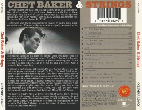 Chet Baker - Chet Baker & Strings (1954) (Remastered, 1998)  Lossless