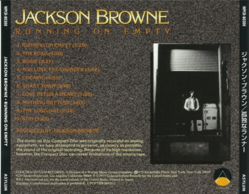 Jackson Browne - Running On Empty (1977) (Japan Remastered, 2016) Lossless