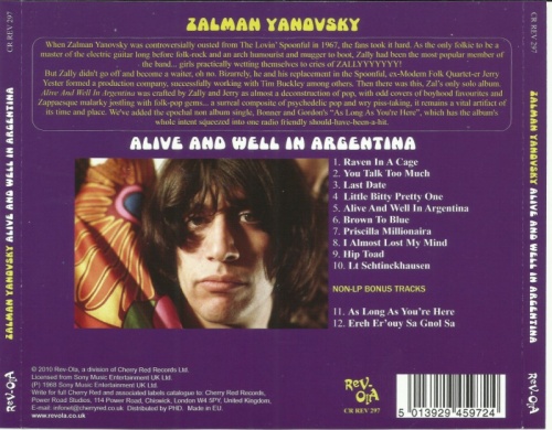 Zalman Yanovsky - Alive And Well In Argentina (1968) [2010] Lossless