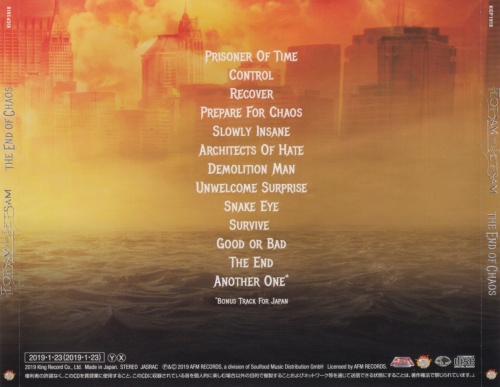 Flotsam and Jetsam - The End Of Chaos [Japanese Edition] (2019) (Lossless)