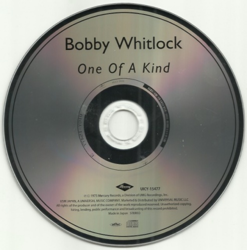 Bobby Whitlock - One Of A Kind (1975) (Japan Remastered, SHM-CD 2016) Lossless