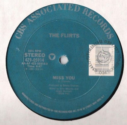 The Flirts - Miss You (Vinyl, 12'') 1986