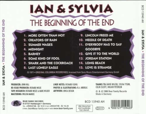 Ian & Sylvia - The Beginning Of The End (1971) (1996) Lossless