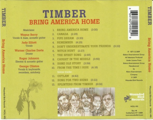 Timber - Bring America Home (1971) (Remastered, 2009) Lossless