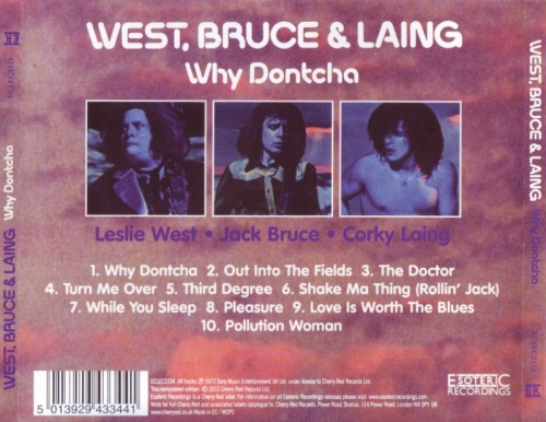 West, Bruce & Laing - Why Dontcha (1972) (Remastered, 2012) Lossless