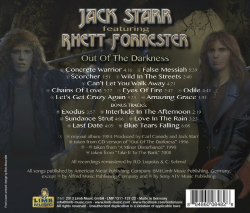 Jack Starr feat. Rhett Forrester - Out Of The Darkness (2013) (Remastered & Expanded) 