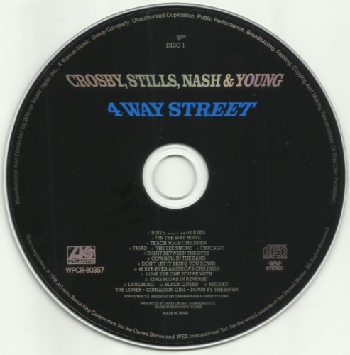 Crosby, Stills, Nash & Young - 4 Way Street (1971) (Japan Remastered, 2016) 2CD Lossless