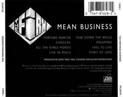 The Firm (Jimmy Page) - Mean Business (1986)