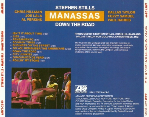 Stephen Stills & Manassas - Down The Road (Japan, 1973) lossless