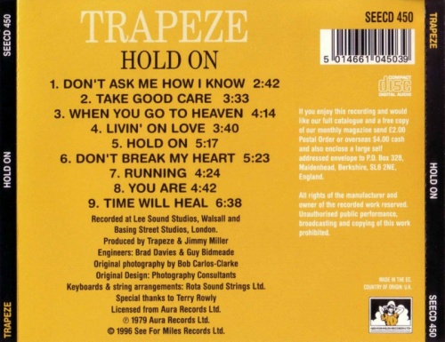 Trapeze - Hold On (1978) [1996]