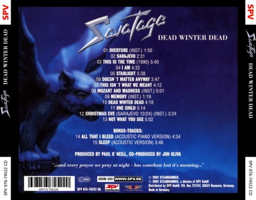 Savatage - Dead Winter Dead (1995)