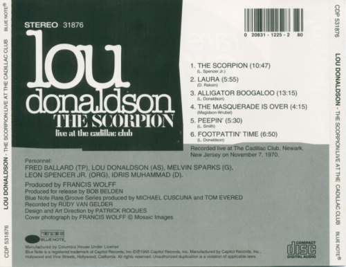 Lou Donaldson - The Scorpion: Live at the Cadillac Club (1970) (1995) Lossless