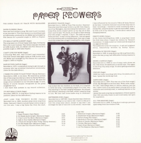 Dave Waite & Marianne Segal - Paper Flowers (1967-70) (2004) lossless