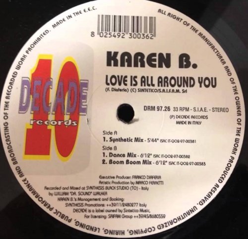 Karen B - Love Is All Around You (Vinyl, 12'') 1997