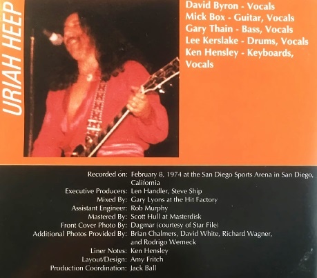 Uriah Heep - King Biscuit Flower Hour Presents Uriah Heep (1997) [Japan Press] Lossless