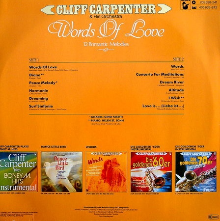 Cliff Carpenter & His Orchestra - Words Of Love (1983) Cliff Carpenter & His Orchestra - Words Of Love (1983)