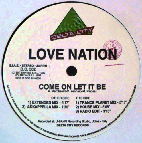 Love Nation - Come On Let It Be (Vinyl, 12'') 1995