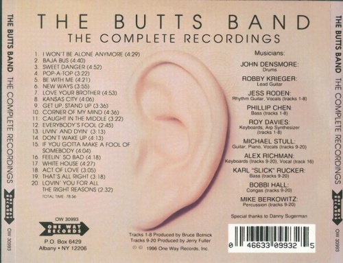 The Butts Band - The Complete Recordings (1973-74) (1996) lossless